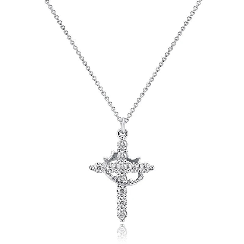 Velixir™ - 14K Gold Plated Crown Cross Necklace
