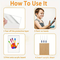 Velixir™ - Wooden Transparent Handprint Frame Set