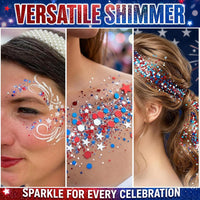 Velixir™ - Patriotic Face & Body Glitter Stick