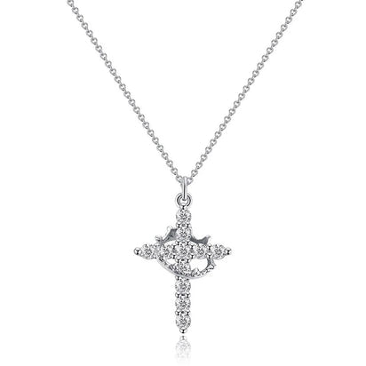 Velixir™ - 14K Gold Plated Crown Cross Necklace