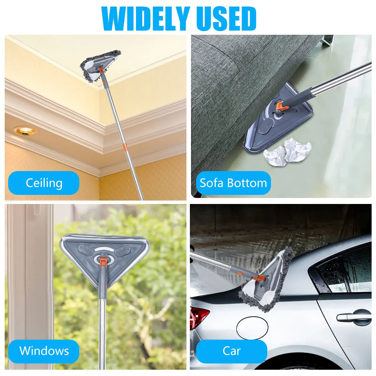 Velixir™ - Heavy Duty Long Handle Wall Mop