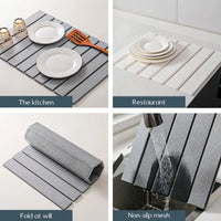 Large Quick Drying Mat Fast Absorbent Stone for Kitchen Counter Collapsible Diatomaceous Earth Dish Drying Stone Dish Drying Mat