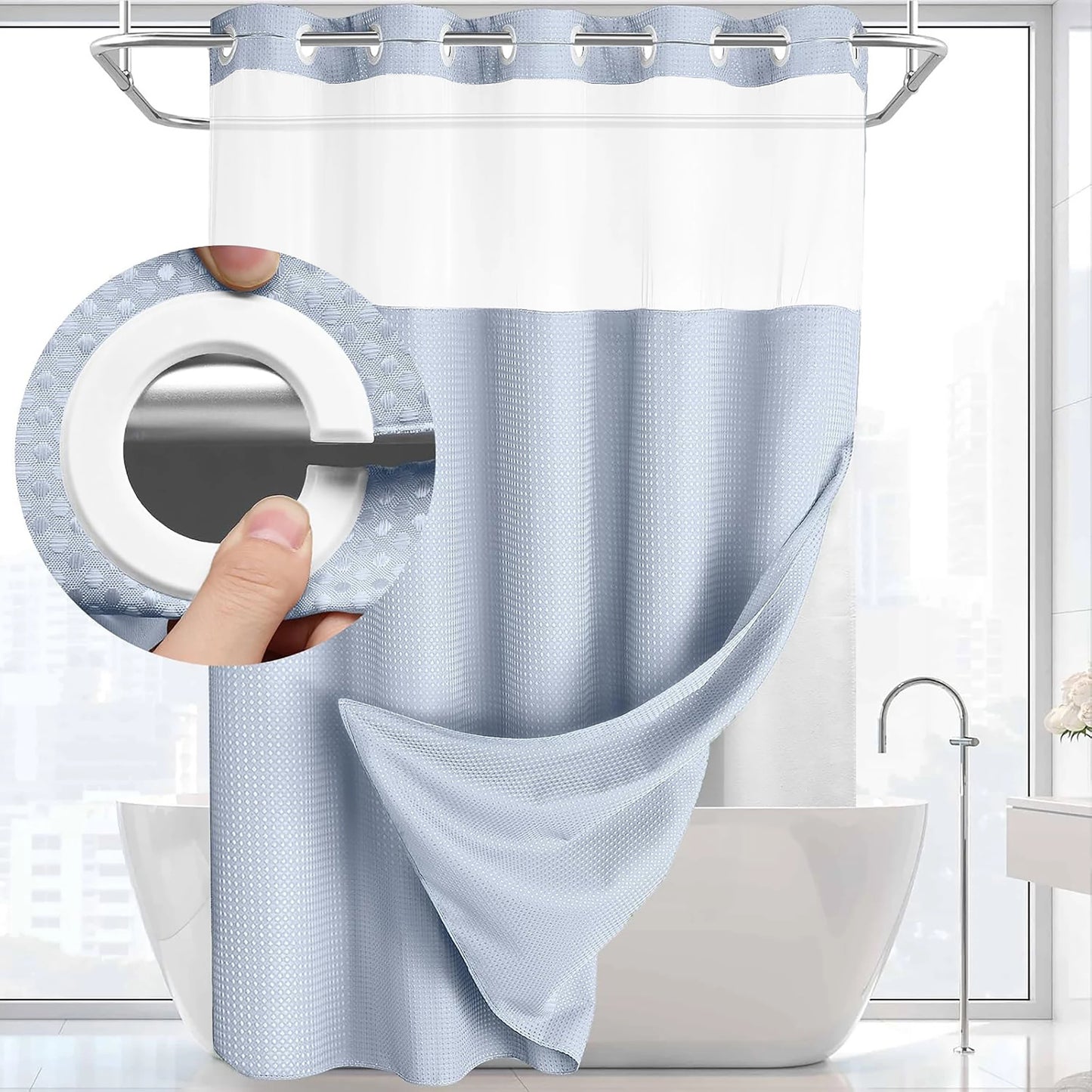 Velixir™ - No-Hook Shower Curtain