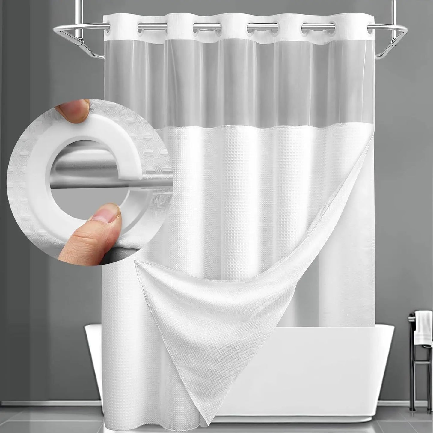 Velixir™ - No-Hook Shower Curtain