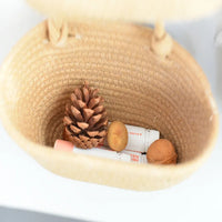 3-Layer Wall Hanging Storage Basket Handwoven No-Punch Hanging Storage Pouches Multipurpose Wall Mounted Organizer