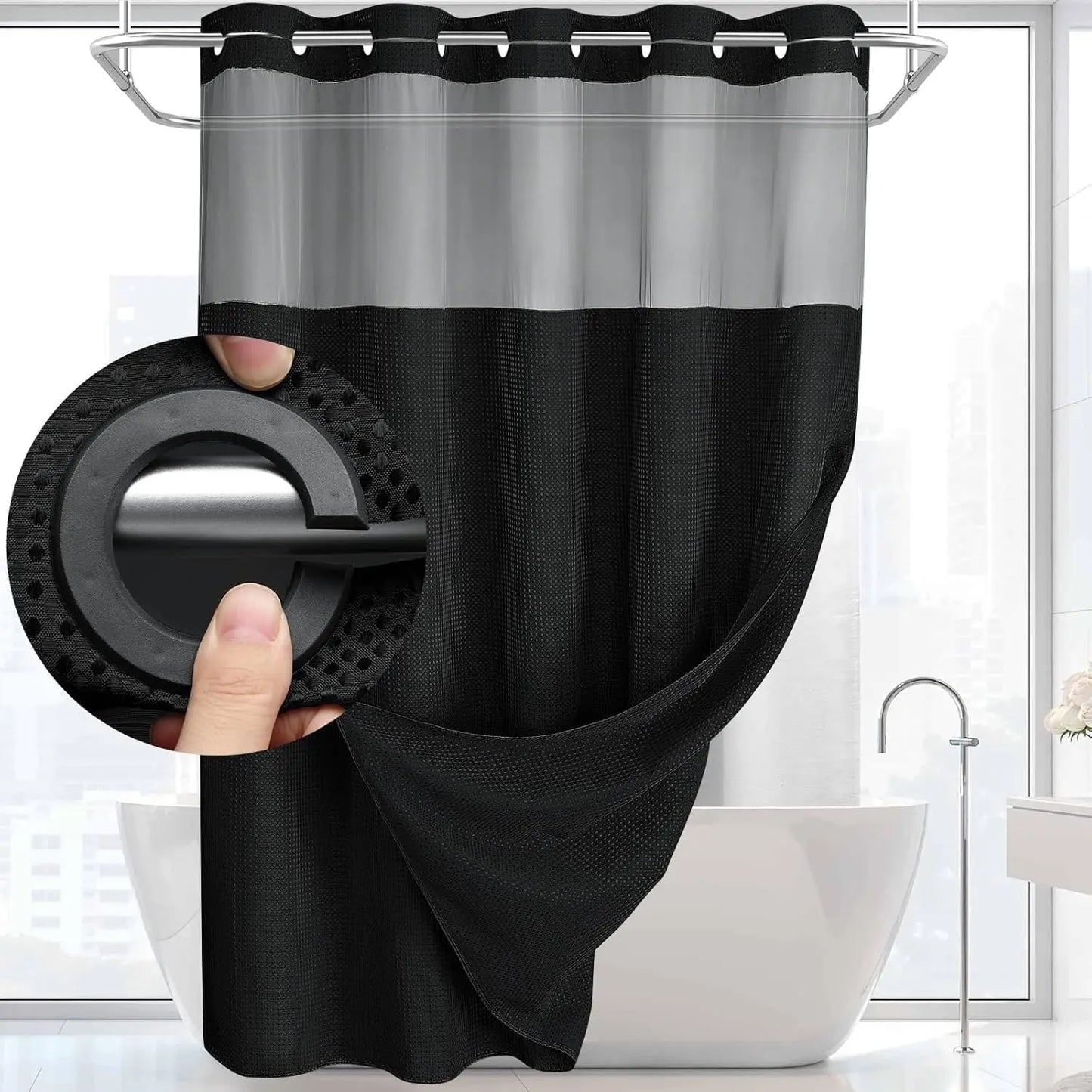Velixir™ - No-Hook Shower Curtain