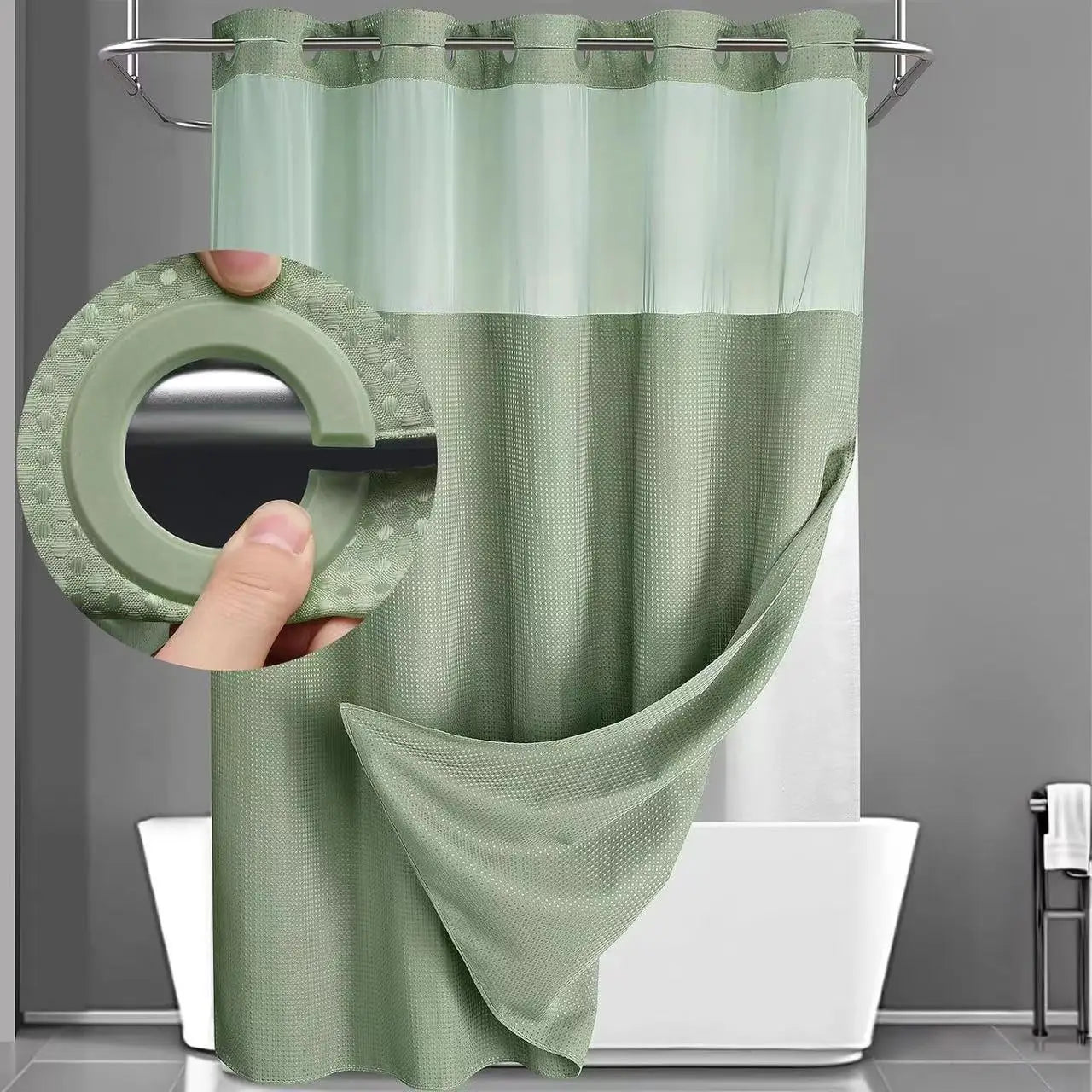 Velixir™ - No-Hook Shower Curtain