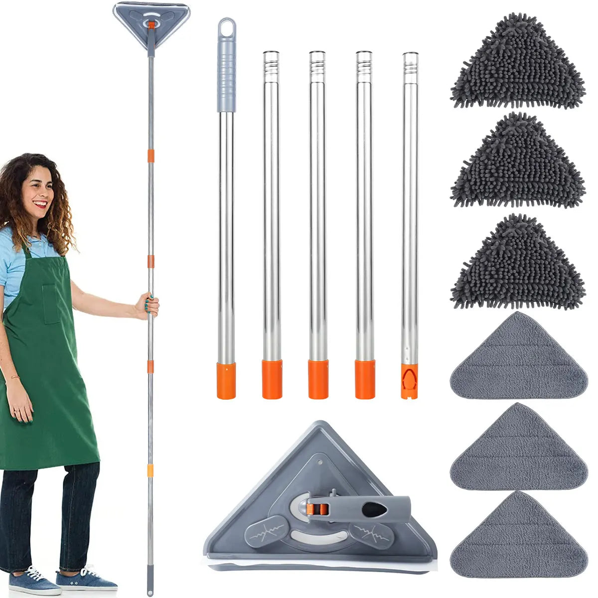 Velixir™ - Heavy Duty Long Handle Wall Mop