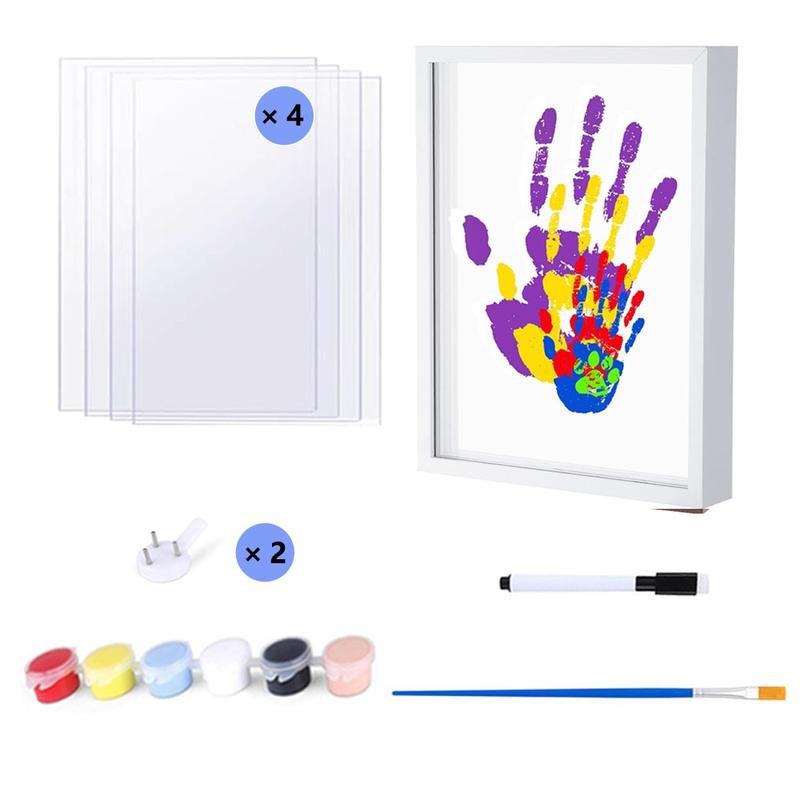 Velixir™ - Wooden Transparent Handprint Frame Set